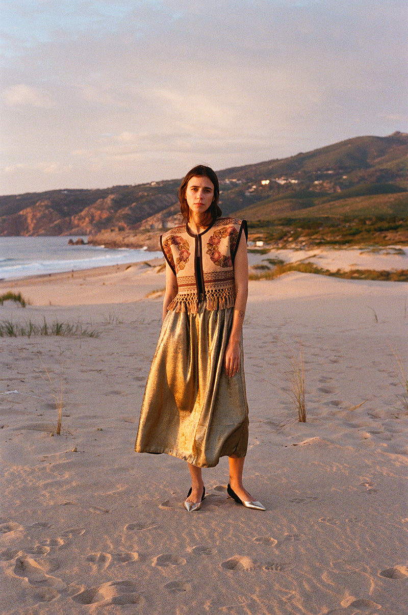 Jupe lamée