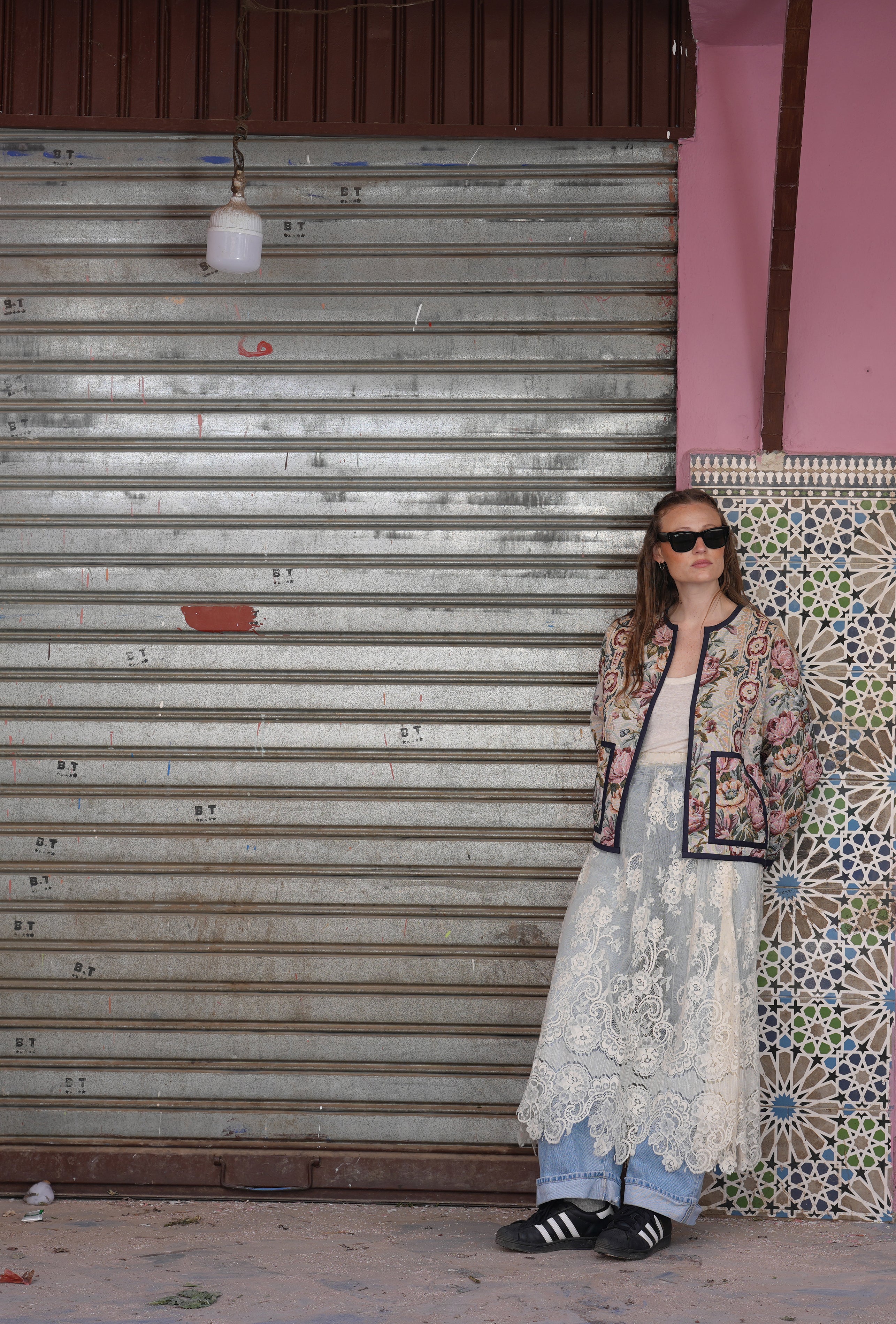 Bomber gobelin floral