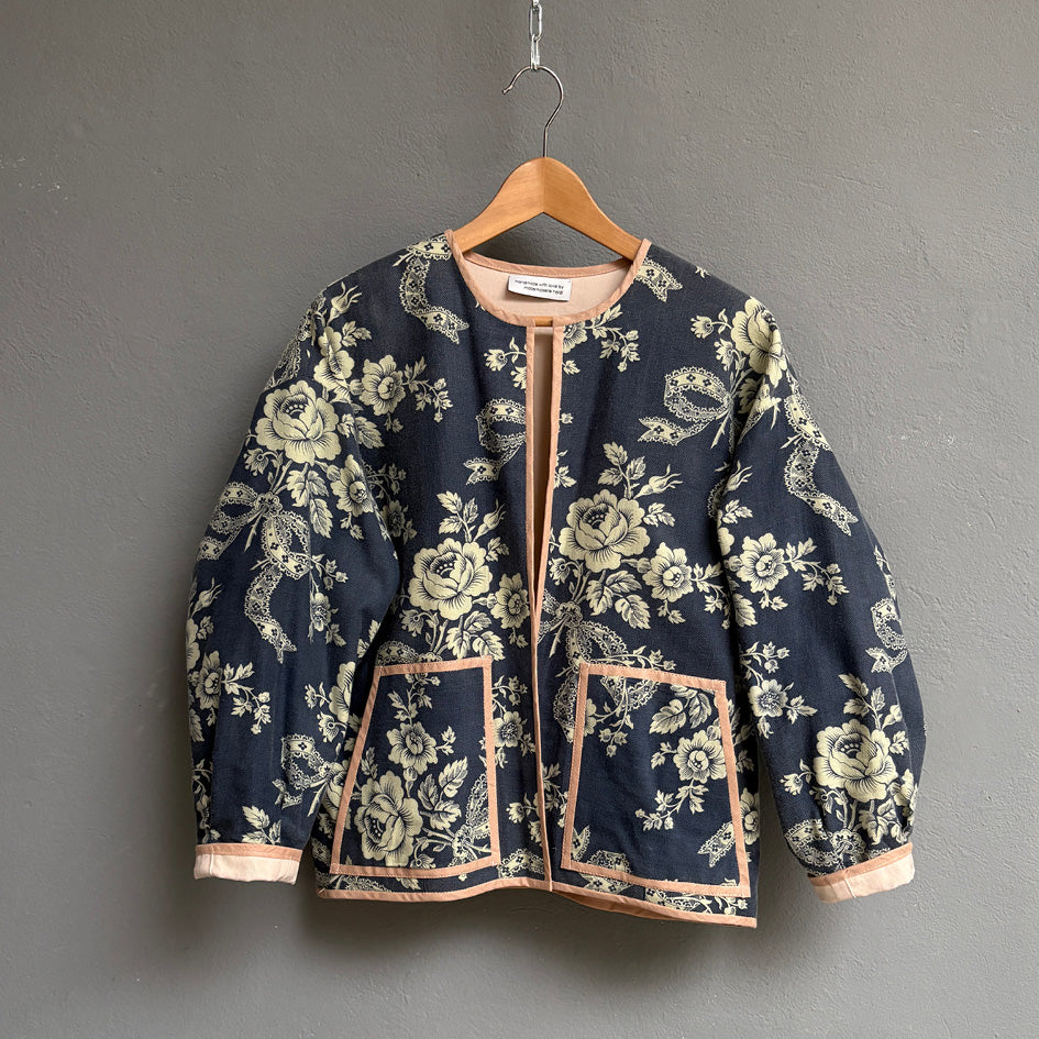 Bomber jean floral