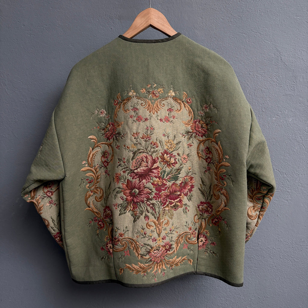Bomber verte et brodée