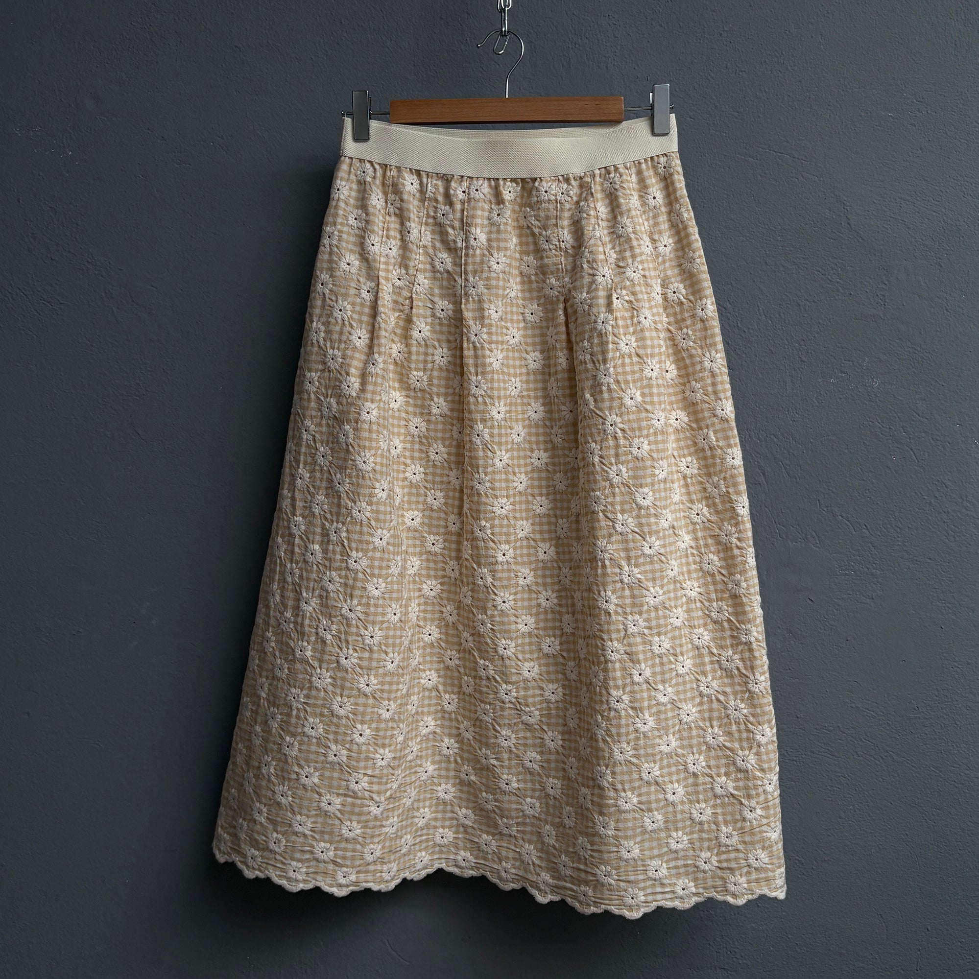 Jupe en vichy jaune