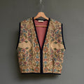 Gilet en laine brodée