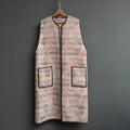 Gilet long patchwork