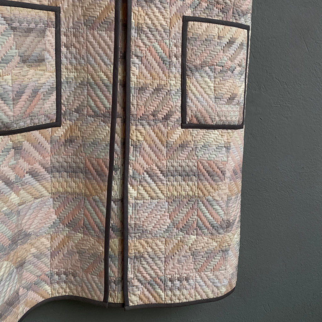 Gilet long patchwork