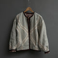 Bomber en lin brodé