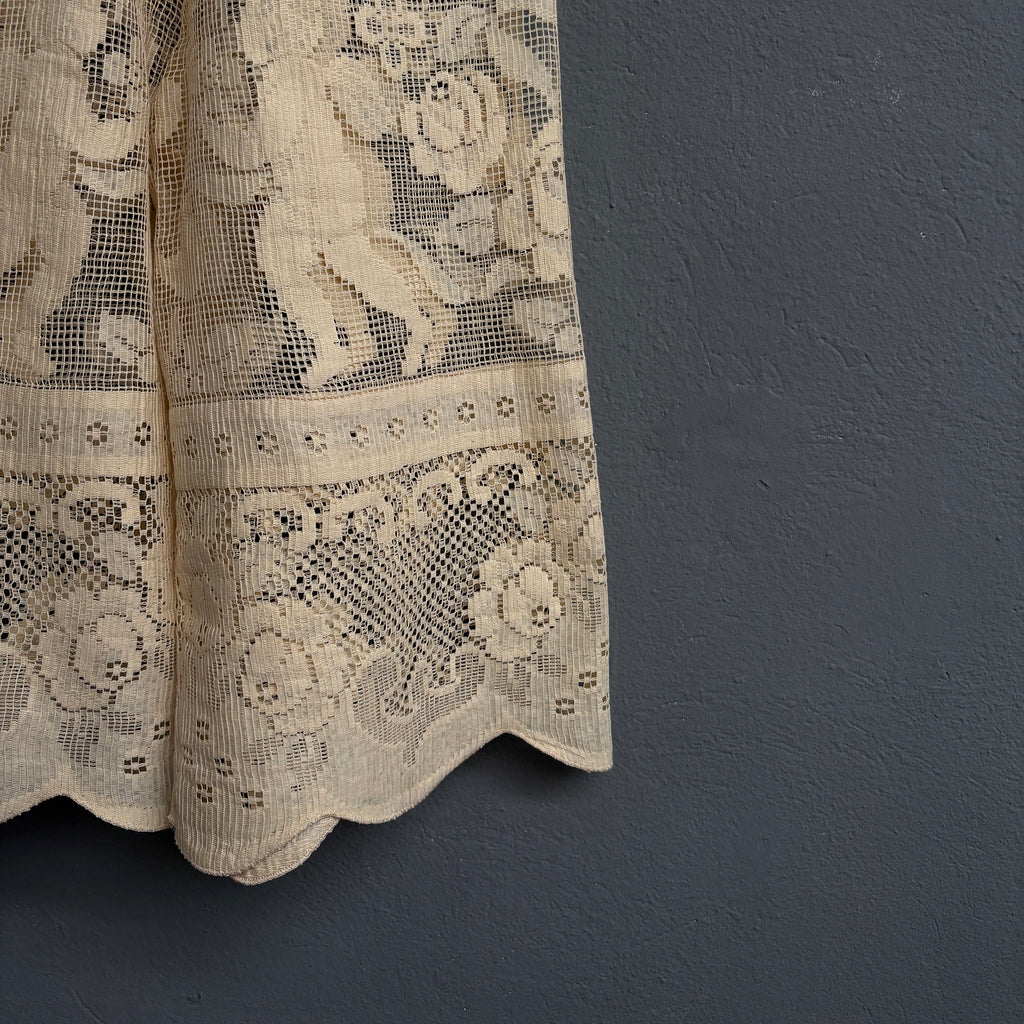 Pantacourt dentelle écrue