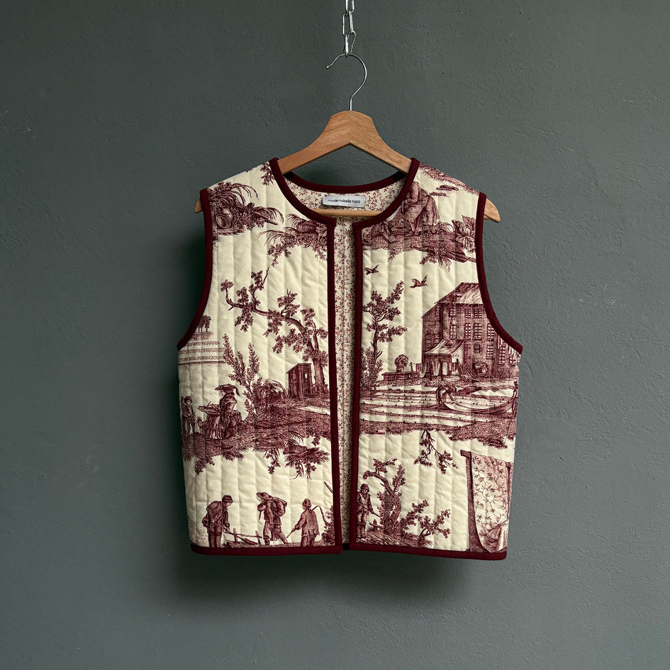 Gilet toile de Jouy