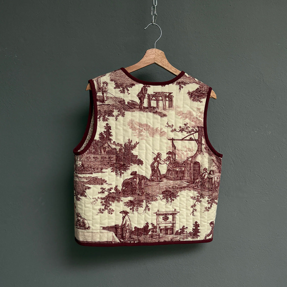 Gilet toile de Jouy