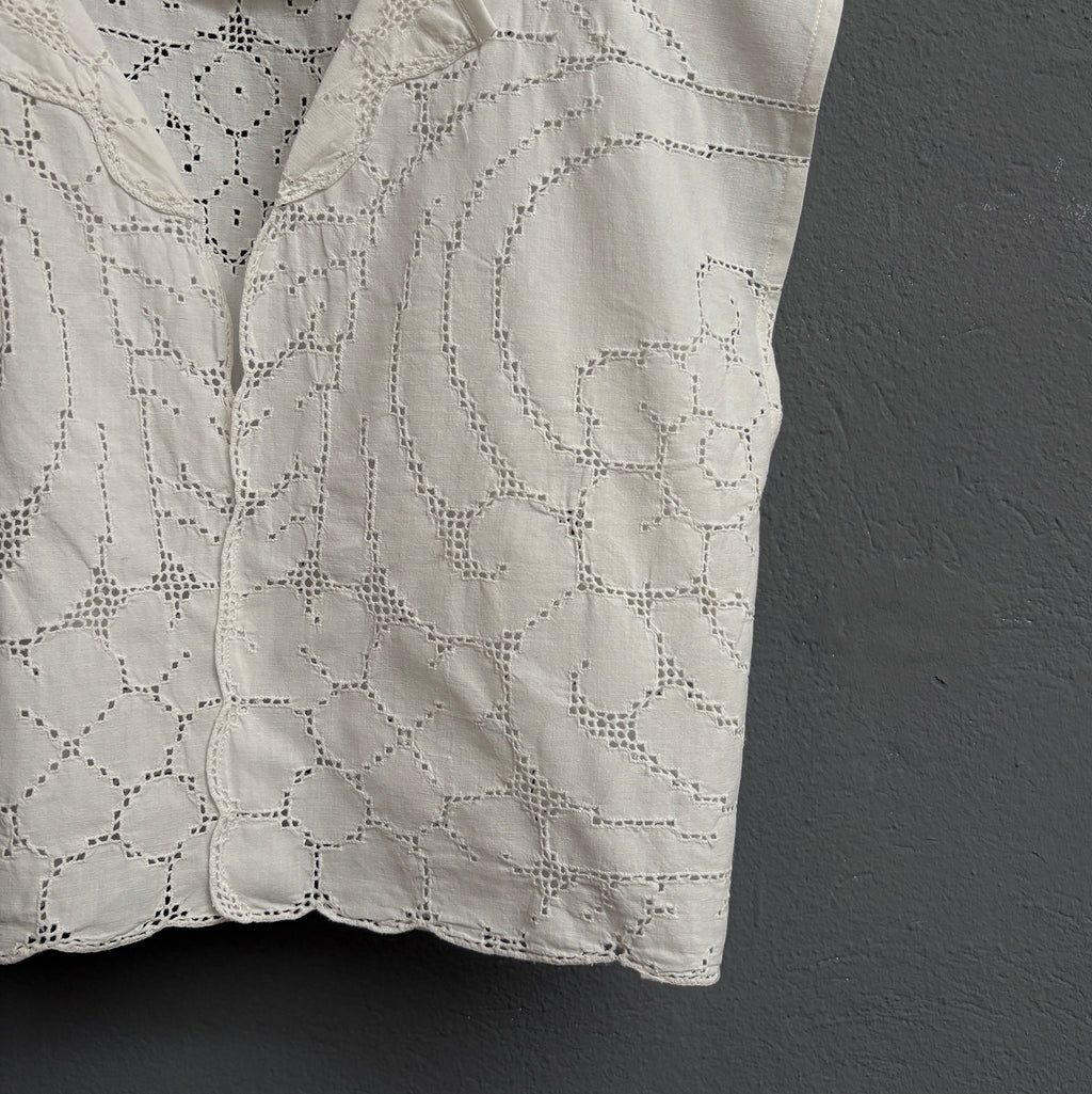 Top broderie anglaise blanche