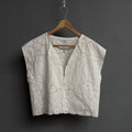 Top broderie anglaise blanche