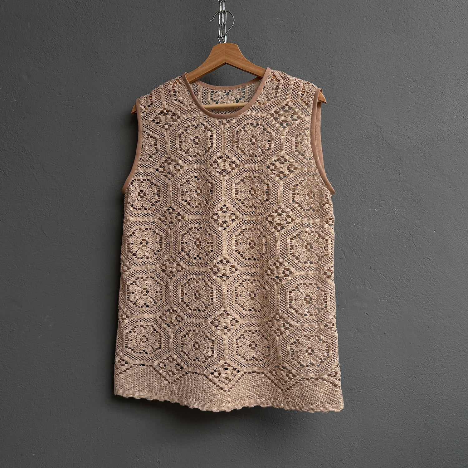 Tunique crochet beige