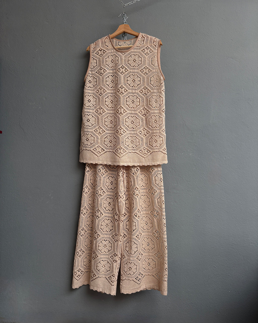 Tunique crochet beige