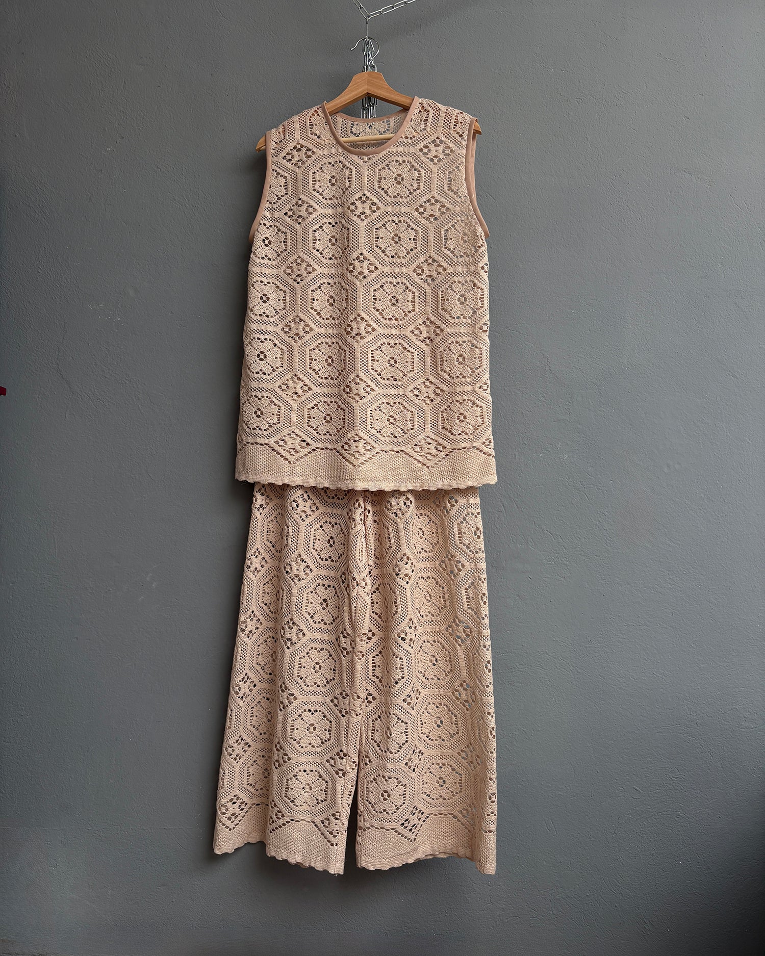 Tunique crochet beige