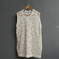 Top en crochet blanc