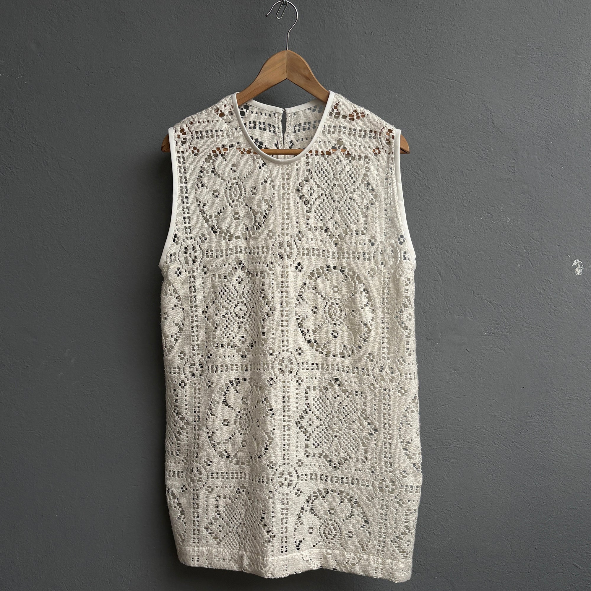 Top en crochet blanc