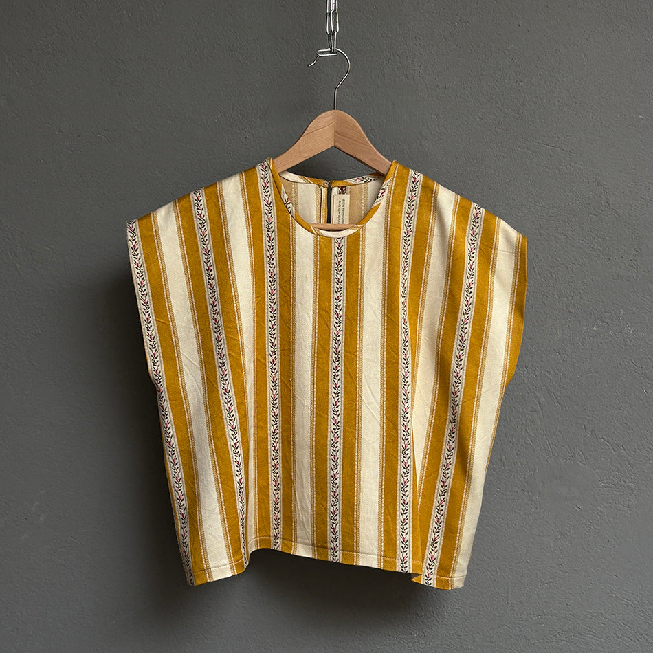 Top soie jaune